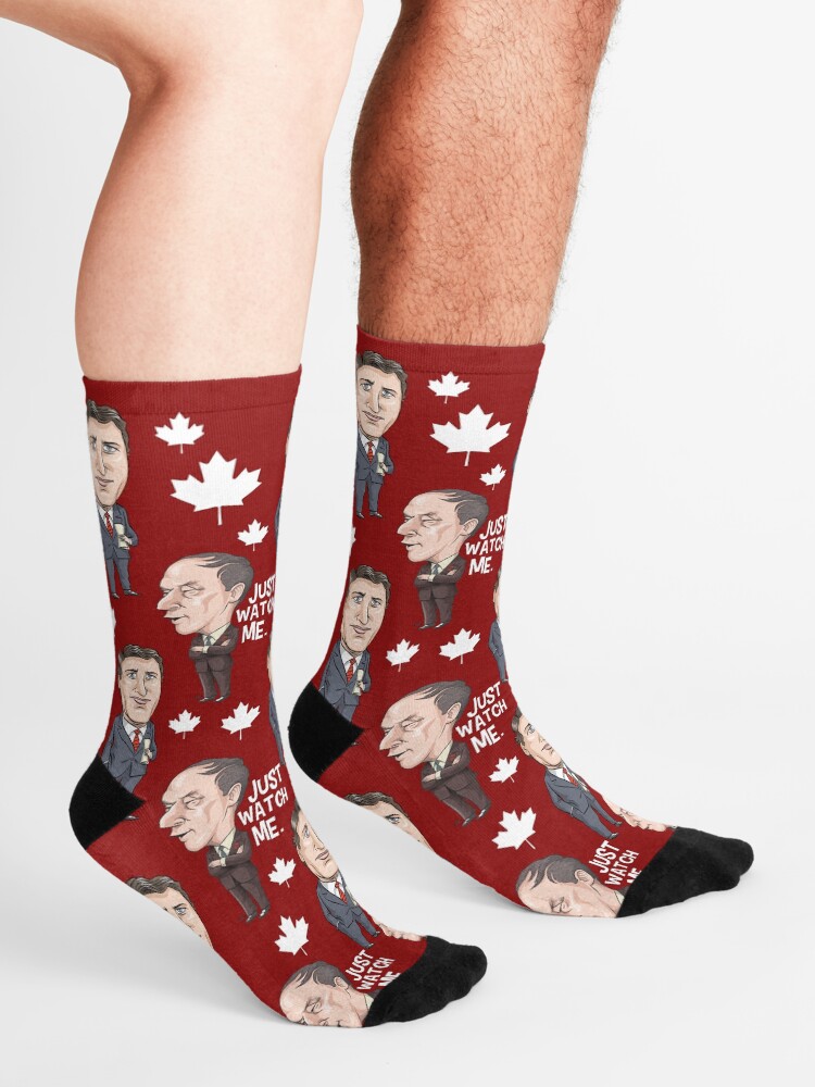 Alternate view of Prime Ministers Trudeau Socks
