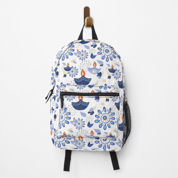 Item preview, Blue Diwali diya pattern designed and sold by Home Cyn Home.