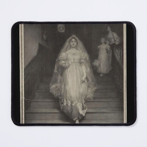 Item preview, Eerie Black & White Vintage Bride Illustration  designed and sold by Bellathewilde.