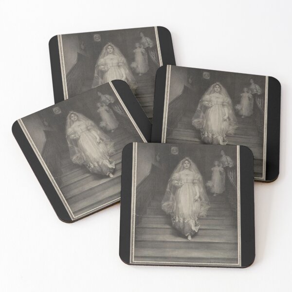 Item preview, Eerie Black & White Vintage Bride Illustration  designed and sold by Bellathewilde.