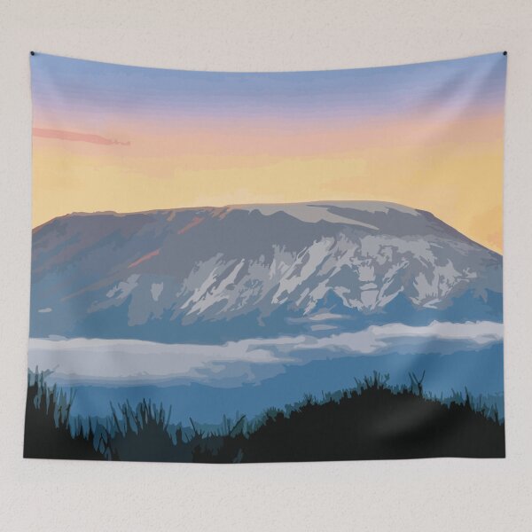 Item preview, Sunrise Over Mt Kilimanjaro Digital Painting designed and sold by Positive Lad.