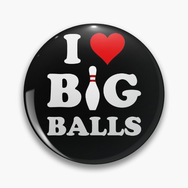 Item preview, I Love Big Balls | Funny Vintage Bowling Pun designed and sold by RazorDezign.