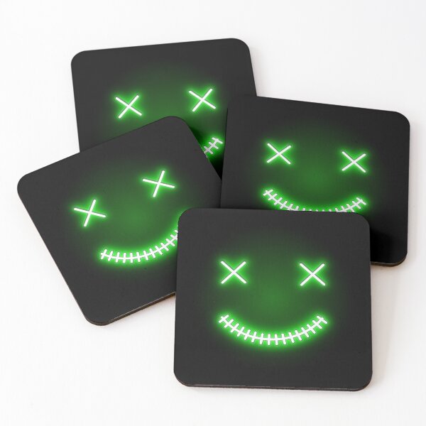 Item preview, Green Neon stitch face  designed and sold by Pear Tree Studio.