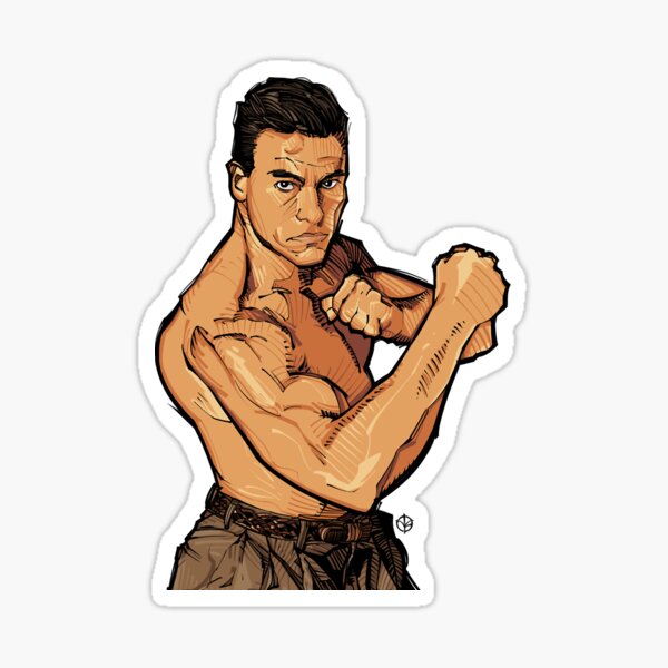 jcvd still kicking clipart