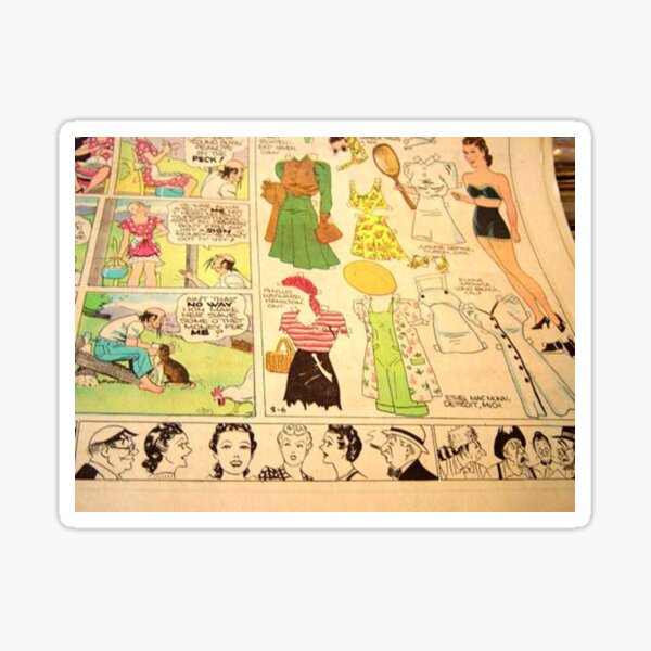 Item preview, 1930's Sunday Funnies paper doll etc designed and sold by Vintaged.