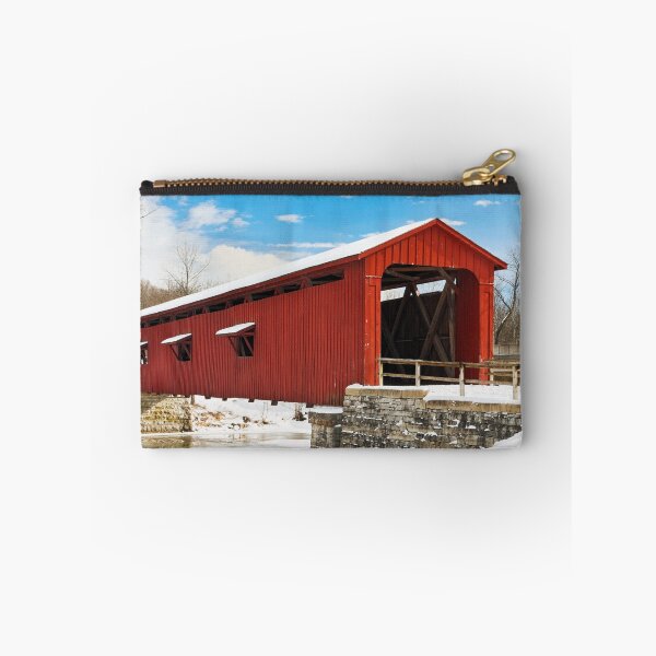 Item preview, Red Covered Bridge and Snow designed and sold by Kenneth Keifer.
