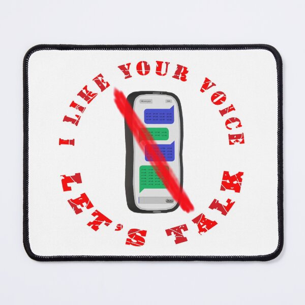 Item preview, I like Your Voice - Let’s Talk. No Texting Sign with Cell Phone. (White Background) designed and sold by ArtByLM.