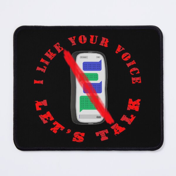Item preview, I like Your Voice - Let’s Talk. No Texting Sign with Cell Phone. (Black Background) designed and sold by ArtByLM.