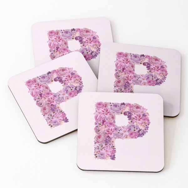 Item preview, Letter P | Pink Flower Pattern | Letter Art | Typography designed and sold by hayleylauren.