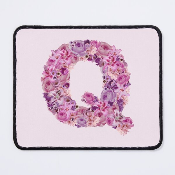 Item preview, Letter Q | Pink Flower Pattern | Letter Art | Typography designed and sold by hayleylauren.