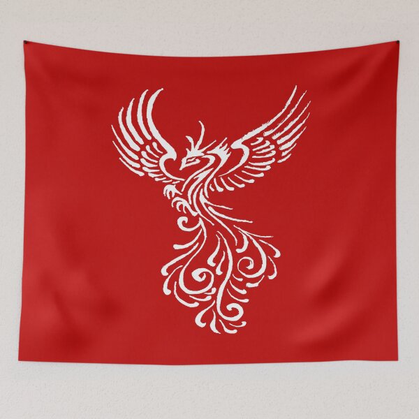 Item preview, Fictional Phoenix Creature In Flight Artistic Illustration White designed and sold by taiche.