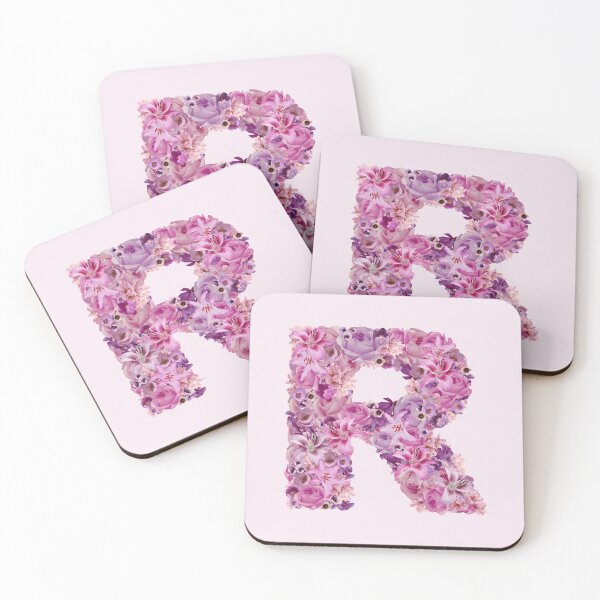 Item preview, Letter R | Pink Flower Pattern | Letter Art | Typography designed and sold by hayleylauren.