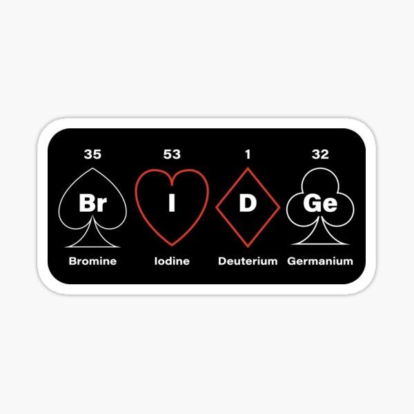 Item preview, Periodic Table Bridge. For contract bridge players. designed and sold by Peter Orum.