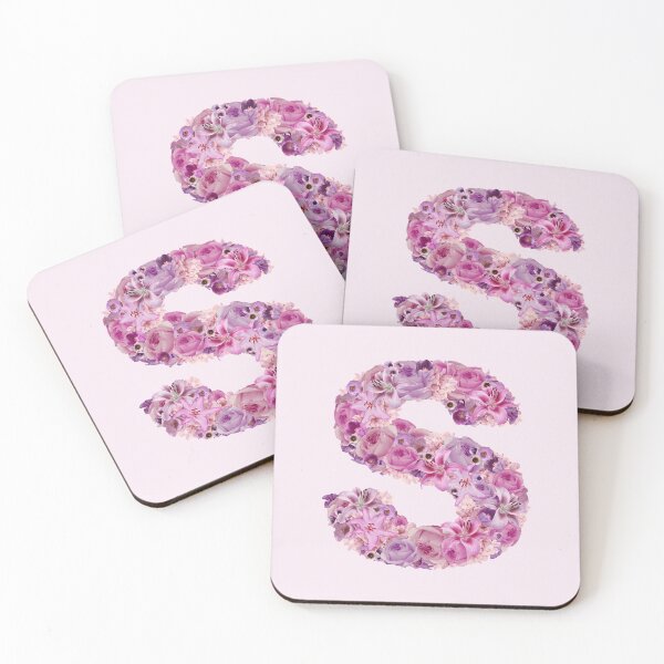 Item preview, Letter S | Pink Flower Pattern | Letter Art | Typography designed and sold by hayleylauren.