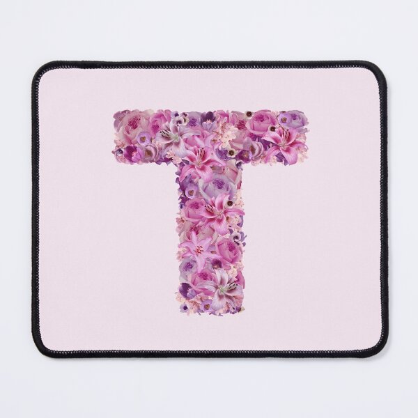 Item preview, Letter T | Pink Flower Pattern | Letter Art | Typography designed and sold by hayleylauren.