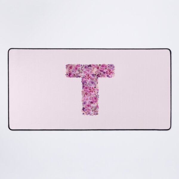 Item preview, Letter T | Pink Flower Pattern | Letter Art | Typography designed and sold by hayleylauren.