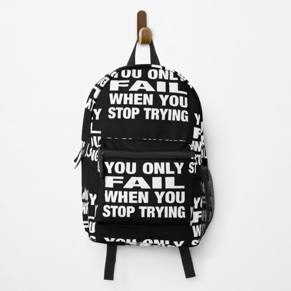 Item preview, You Only Fail When You Stop Trying Typography Life and Inspiration Quote in General Style designed and sold by Vasabi88.
