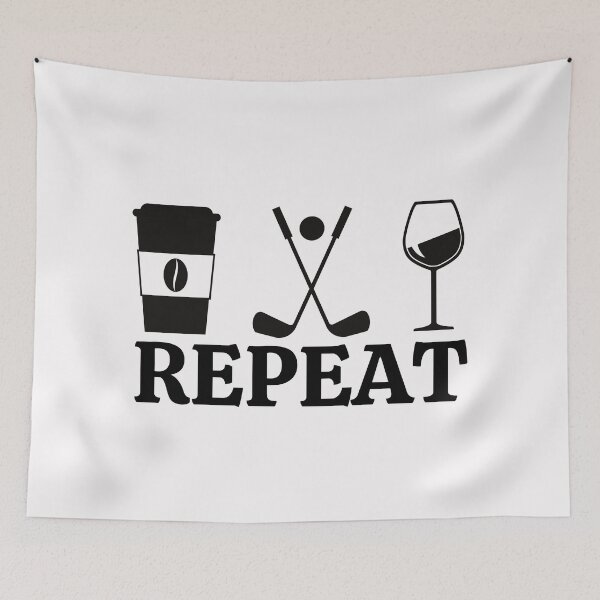 Item preview, Coffee Golf Wine Repeat designed and sold by Auntieck.