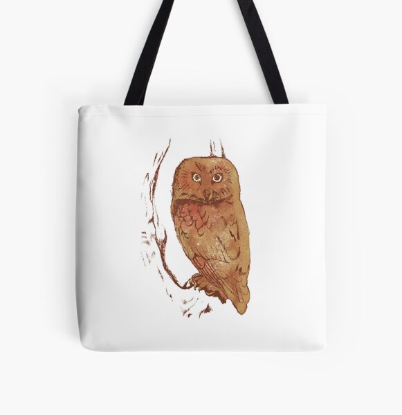 "True Sight" Owl All Over Print Tote Bag