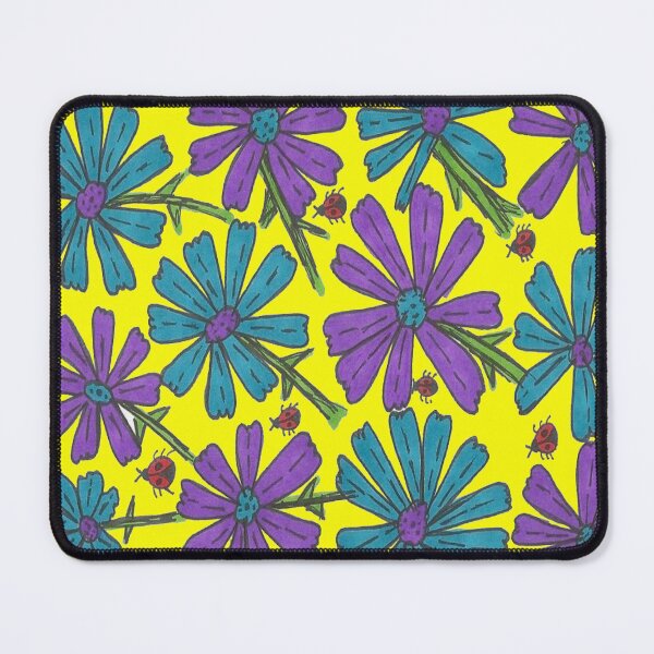 Item preview, Cosmos and Lady Bugs on Yellow designed and sold by DanielleGensler.