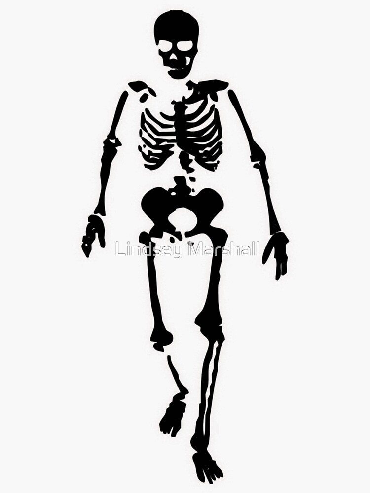 Spooky Scary Skeleton Sticker By Thelyndsimae Redbubble