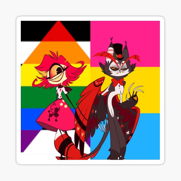 Huskty Niffty X Husk Pansexual And Ally Pride Sticker For Sale By Cosplayshin Redbubble