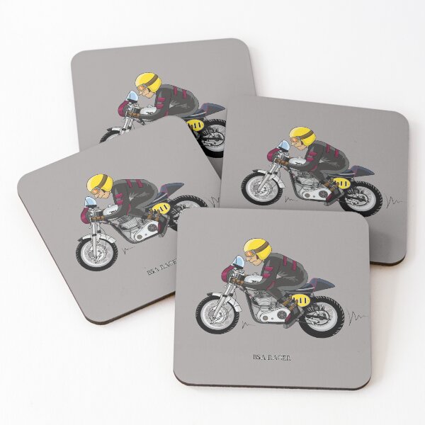 Item preview, BSA STYLE RACING BIKE MOTORCYCLE WITH RIDER designed and sold by squigglemonkey.