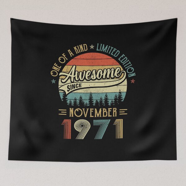 Item preview, November 1971 Vintage 50 Years Old Retro 50th Birthday Gift designed and sold by cadieuxart.