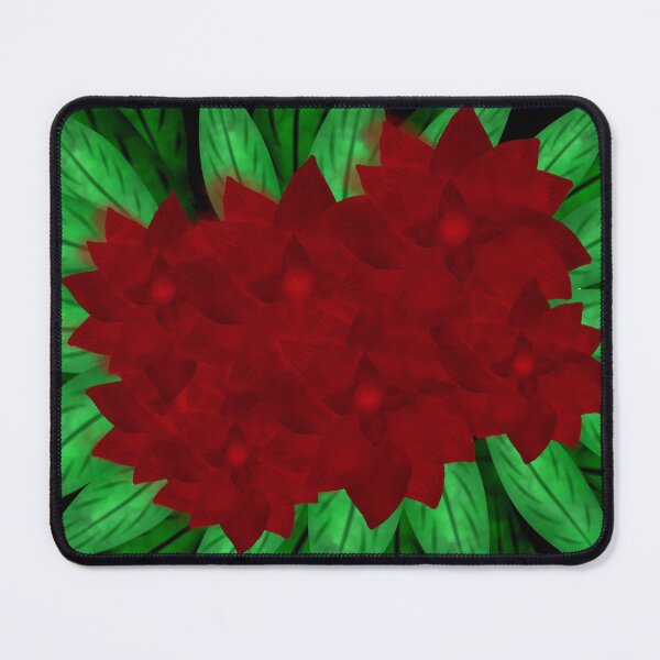 Item preview, Red flowers with leaves designed and sold by Midnightviera.