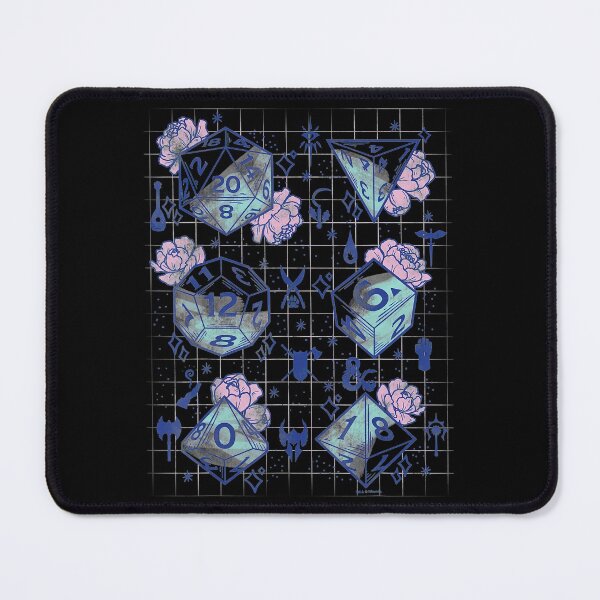 Item preview, Dungeons & Dragons Floral Dice Grid  designed and sold by SwenFMeier.