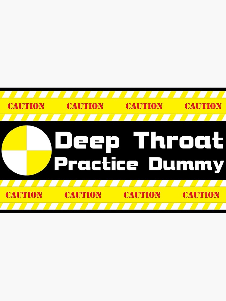 Disover Deep Throat Test Dummy Sarcastic and Funny Swinger Lifestyle Design (Dark Colors) Canvas