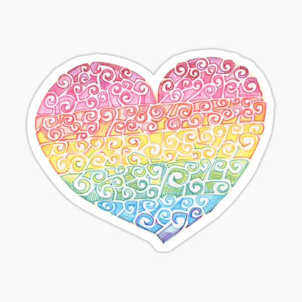 Item preview, Rainbow Swirl Heart  designed and sold by Gwenn Seemel.