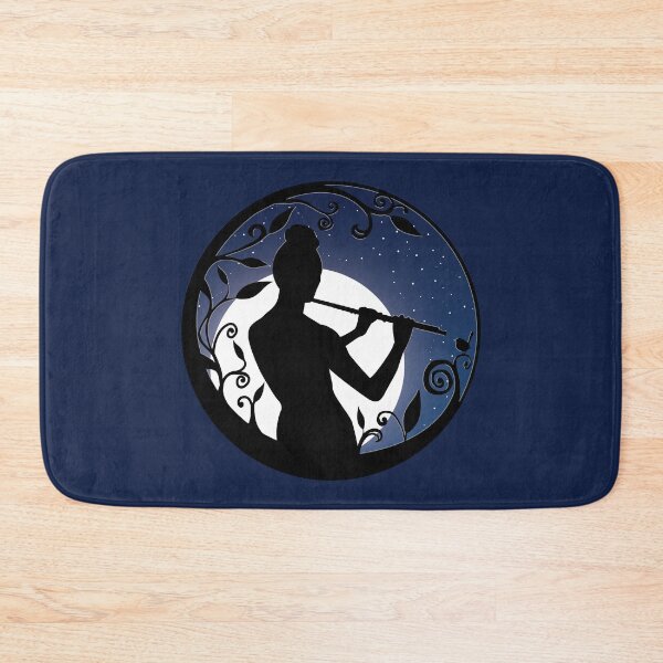 Item preview, Flute Girl Moonlight Silhouette  designed and sold by Jazznote.