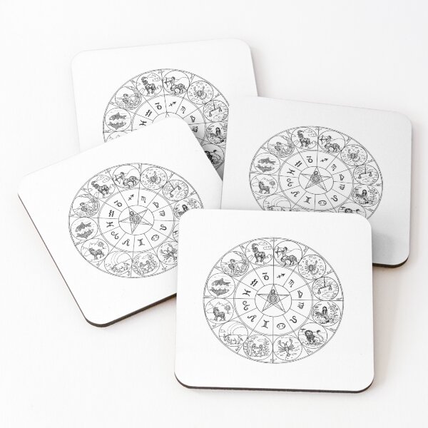 zodiac diagram Coasters (Set of 4)