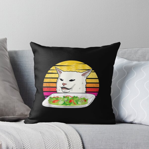 Item preview, Angry women yelling at confused cat at dinner table meme designed and sold by YonnaKendrick.