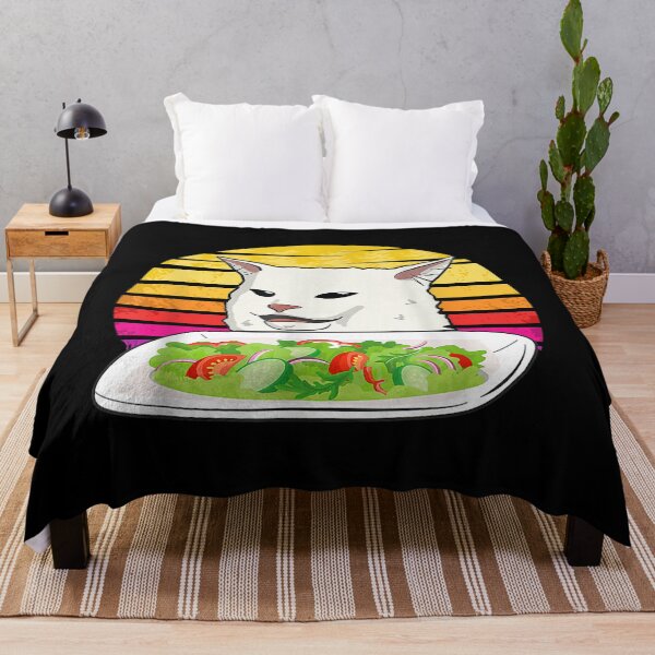 Item preview, Angry women yelling at confused cat at dinner table meme designed and sold by YonnaKendrick.
