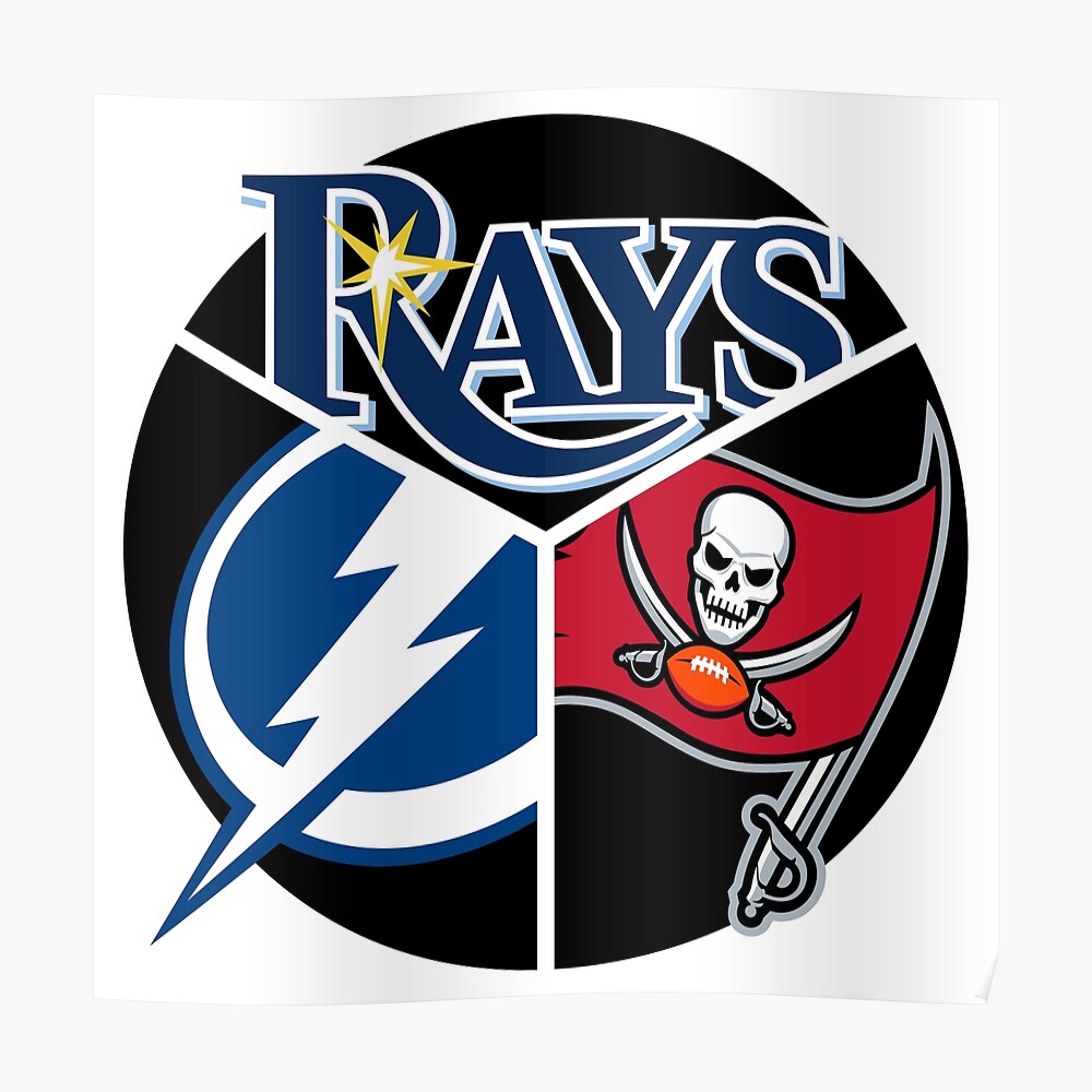 Tampa Bay Skyline Sports Teams Logo Rays X Lightning X Buccaneers