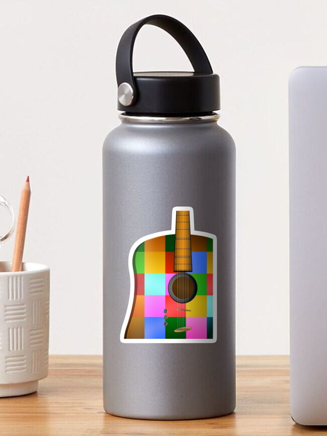 Thumbnail 1 of 3, Sticker, Guitar Art Mondrian Style designed and sold by Vk91.