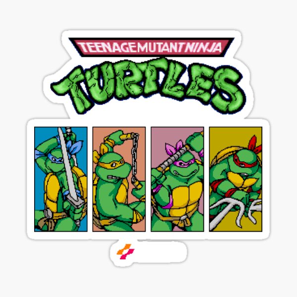 Teenage Mutant Ninja Turtles 80er Arcade-Spiel Sticker