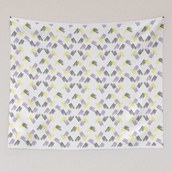 Item preview, Nonbinary Pride Colors Crosshatch Pattern designed and sold by Ispeakgeek.