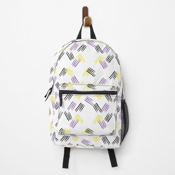 Item preview, Nonbinary Pride Colors Crosshatch Pattern designed and sold by Ispeakgeek.