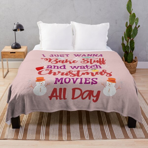 Item preview, Funny Lazy Day Christmas Design, I Just Wanna Bake Stuff And Watch Christmas Movies designed and sold by Design-Maniya.