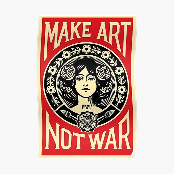 Make your poster. Obey плакат. Shepard Fairey художник Moscow.