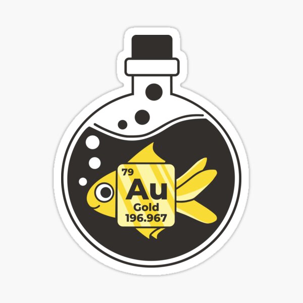 Artikel-Vorschau von Goldfisch - Chemisches Elemet Design, designt und verkauft von Watersolution.