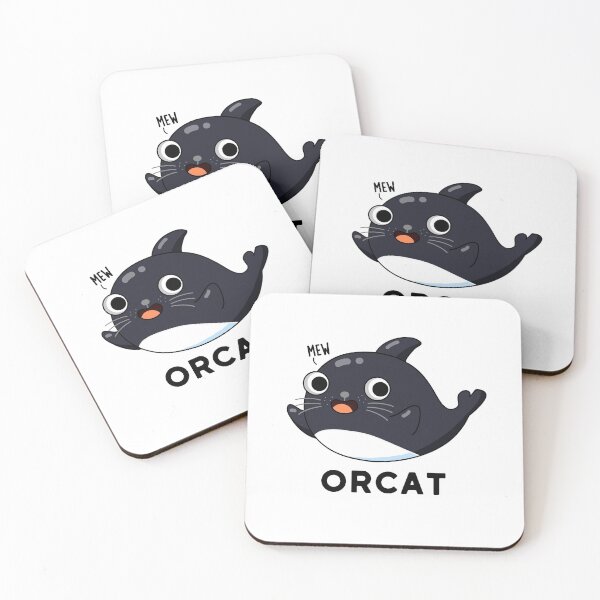 Item preview, Orcat Funny Cat Orca Puns  designed and sold by punnybone.