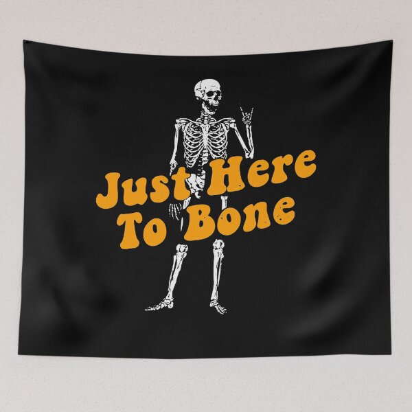 Item preview, Just H.e.r.e To Bone Skeleton Funny Halloween designed and sold by YonnaKendrick.