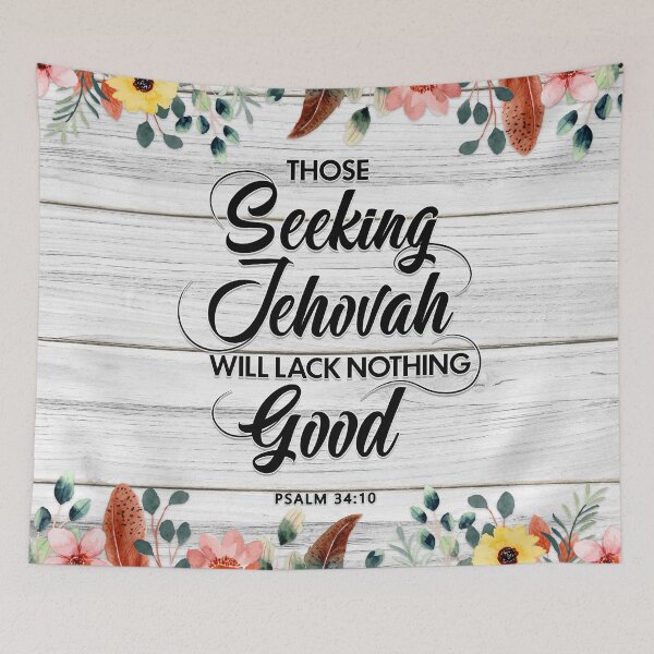 Item preview, JW 2022 YEARTEXT - Those seeking Jehovah will lack nothing good. designed and sold by KA DESIGNS.