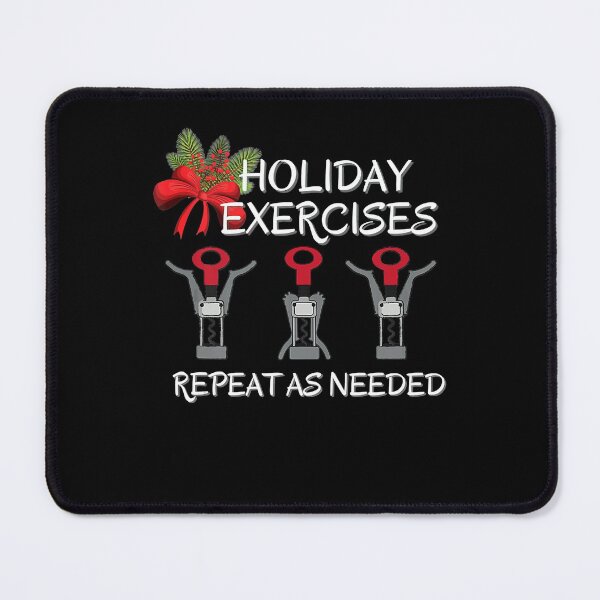 Item preview, Funny Christmas Drinking Wine Exercise Corkscrew Workout Tank Top designed and sold by eldarocamoramm.