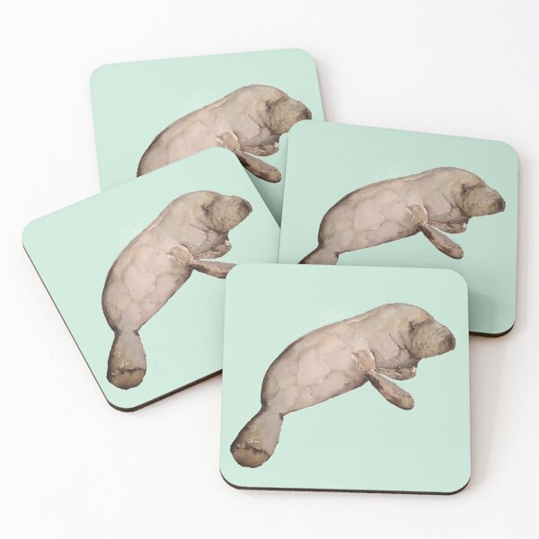 Item preview, Beautifully Serene Manatee Floats Peacefully on Gentle Warm Waves designed and sold by Liz HL Art Shop.