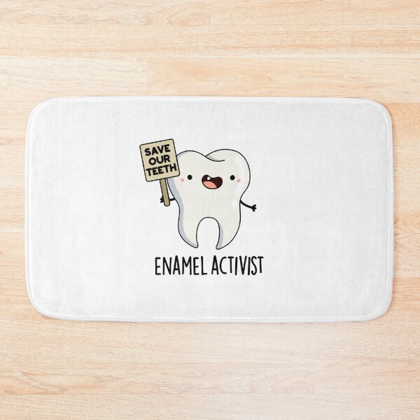 Item preview, Enamel Activist Funny Dental Tooth Puns  designed and sold by punnybone.